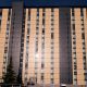 wide beige and grey building shot